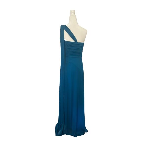 Alex Evenings One-Shoulder Empire-Waist Gown Light Blue - Picture 2 of 6